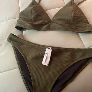 A green 2piece bikini